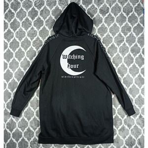 Blackcraft Cult Hoodie Women 2X Goth Occult Witching Hour Long Zip Goth